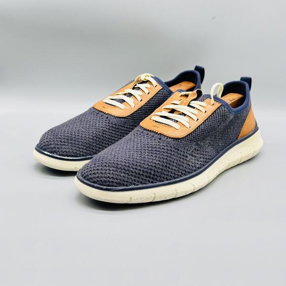 Cole Haan Shoes Mens 9.5 Blue Knit Zerogrand Lace Up Casual Sneakers Comfort - Picture 3 of 11
